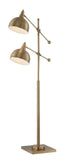 Cupola Adjustable 2-Light Task Light Floor Lamp in Bronze, Brass or Satin Nickel by Lite Source