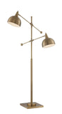 Cupola Adjustable 2-Light Task Light Floor Lamp in Bronze, Brass or Satin Nickel by Lite Source
