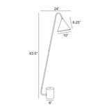 Quade 1-Light Black Modern Cone Floor Lamp