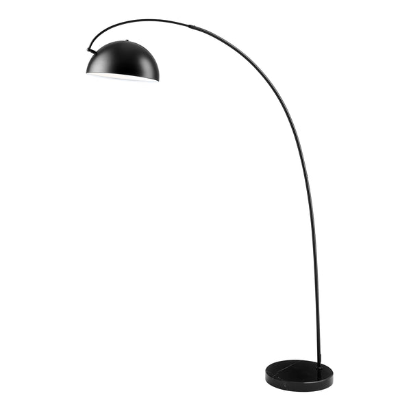 Raelynn Black & Marble Arc Lamp