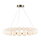 Ellington 33" 21-Light LED Globe Chandelier in Matte Black or Brushed Brass - Practical Props