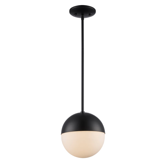 Dahlia Mid Century Modern Glass Globe 1-Light Pendant Fixture