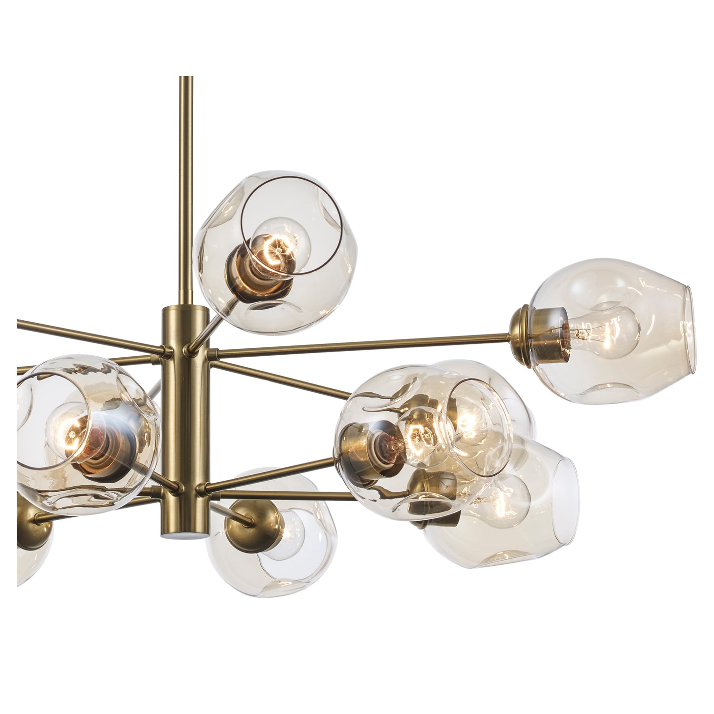 Clusters Mid Century Modern 12-Light Sputnik Globe Chandelier 