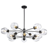 Clusters Mid Century Modern 12-Light Sputnik Globe Chandelier 