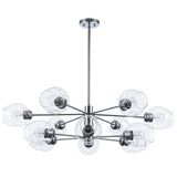 Clusters Mid Century Modern 12-Light Sputnik Globe Chandelier 