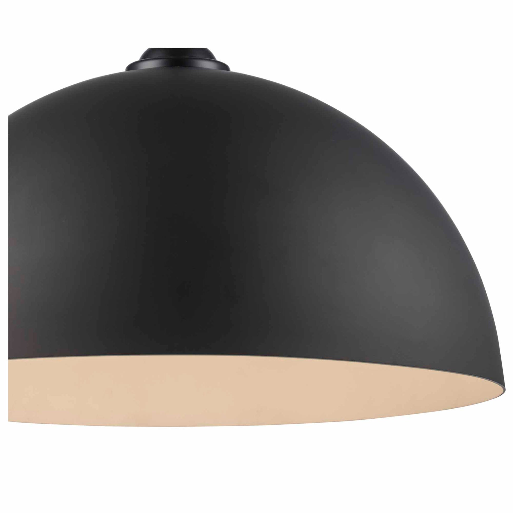 Mercer Modern Metal Dome Downlight Pendant Lamp in Black