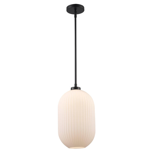 Skyline Large Ribbed Glass Pendant