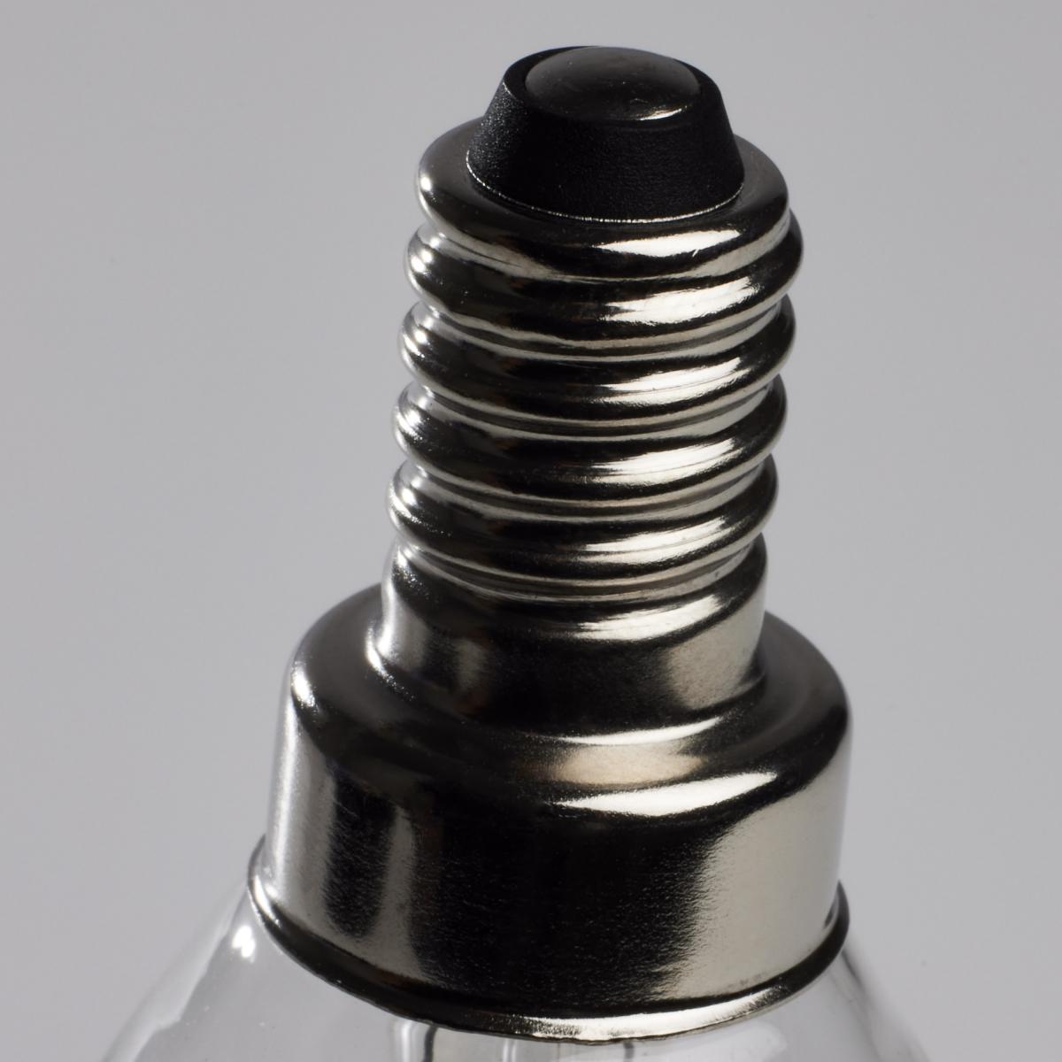 LED G16 Clear Dimmable Round Sputnik Globe Light Bulbs - E12 Candelabra Base - 2700k Warm White