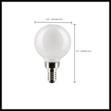 LED G16 White Frosted Dimmable Round Sputnik Globe Light Bulbs
