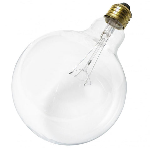 G40 Incandescent 2700k Clear Round Globe Light Bulb - 25 / 40 / 60 / 100 / 150 Watts