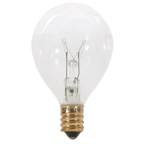 G12 Clear Modern 'Pear' Globe Light Bulbs - G12 Clear E12 Candelabra-Base Lightbulbs for Sputniks