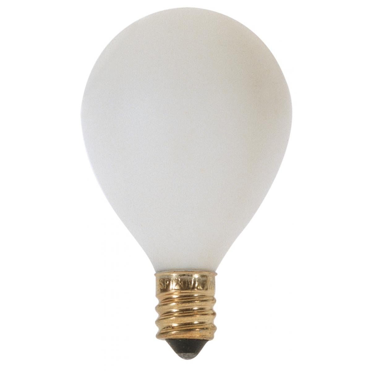 G12 Matte White Frosted 'Pear' Globe Light Bulbs - G12 White E12 Candelabra-Base Lightbulbs for Sputniks