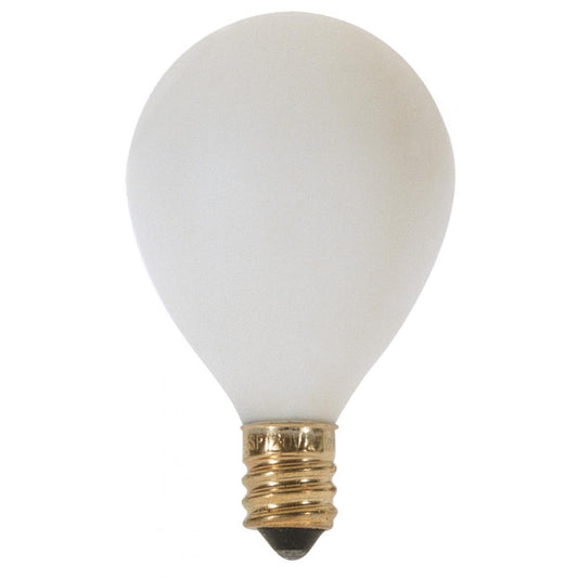 G12 Matte White Frosted 'Pear' Globe Light Bulbs - G12 White E12 Candelabra-Base Lightbulbs for Sputniks