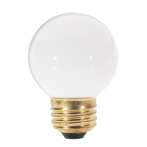 G16 60 Watt Incandescent White Globe Light Bulbs