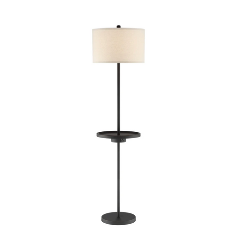 Tungsten Modern Floor Lamp with Table and USB Port