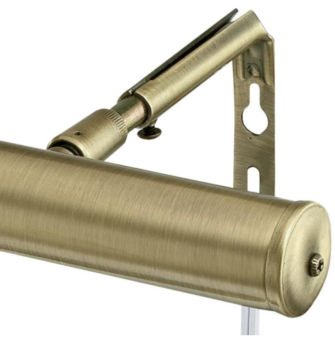 7" Slimline Incandescent Brass Wall-Mount 1-Light Picture Light - Interior Spotlight for Artwork