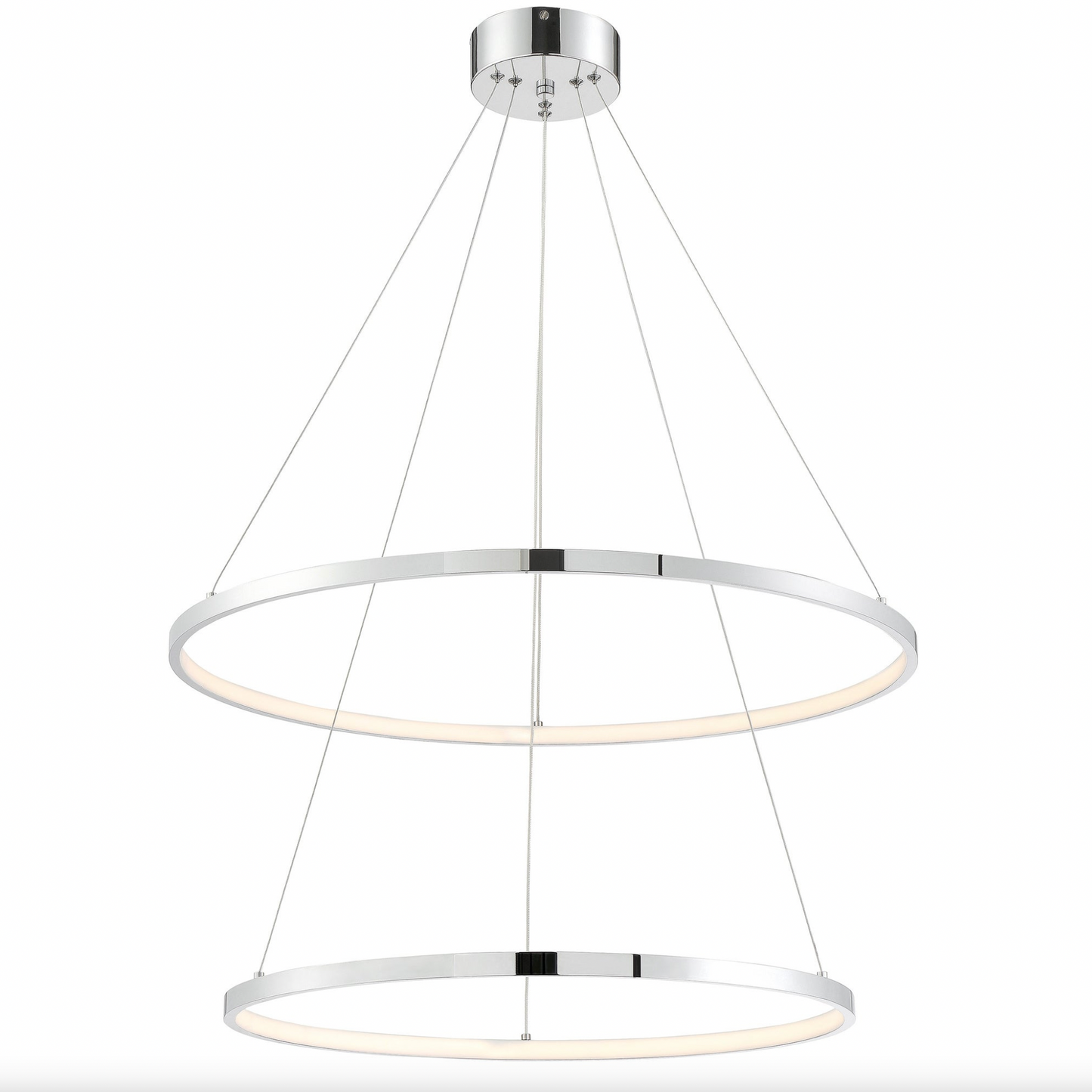 Rimmy Modern Chrome Ring Tiered LED Pendant by Lite Source