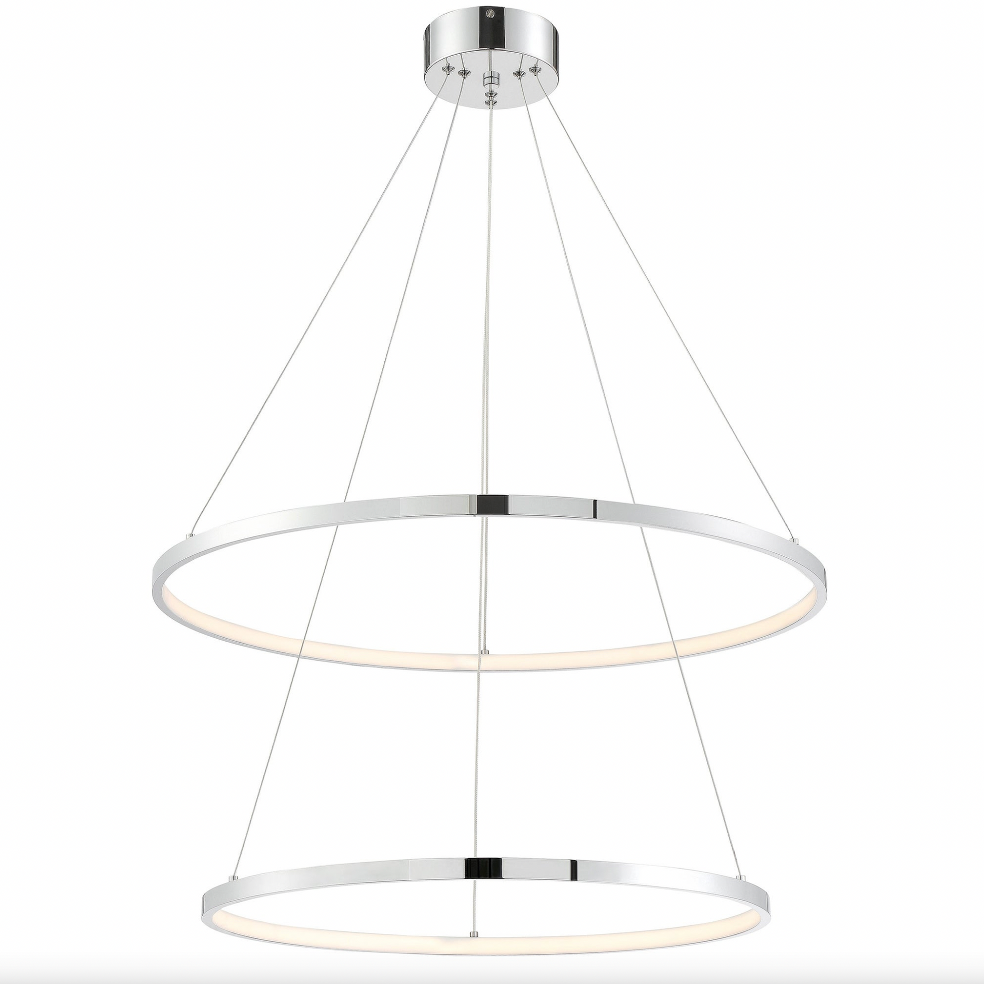 Rimmy Modern Chrome Ring Tiered LED Pendant by Lite Source