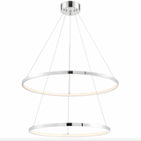 Rimmy Modern Chrome Ring Tiered LED Pendant by Lite Source