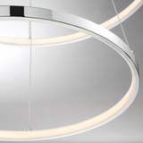 Rimmy Modern Chrome Ring Tiered LED Pendant by Lite Source