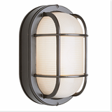 Aria 11" Oval Outdoor Wall Lantern - Exterior Bulkhead Fixture