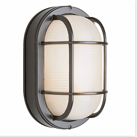 Aria 11" Oval Outdoor Wall Lantern - Exterior Bulkhead Fixture