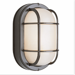 Aria 11" Oval Outdoor Wall Lantern - Exterior Bulkhead Fixture