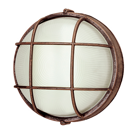 Aria Modern Round Outdoor Pocket Wall Lantern Exterior Bulkhead Fixture