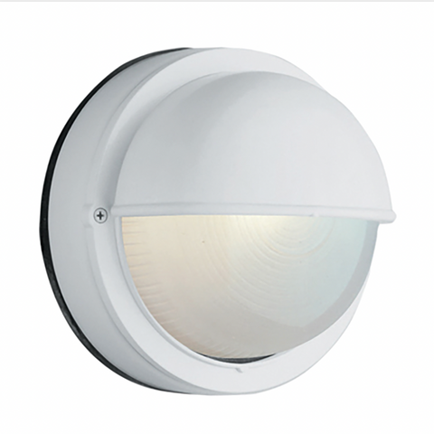 Mesa II Modern Round 8" Downlight Outdoor Wall Lantern - Exterior Bulkhead Fixture