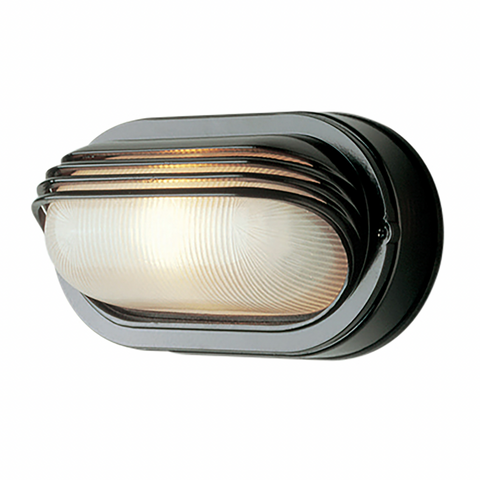 Allegra Modern Oval 8.5" Downlight Outdoor Wall Lantern - Exterior Bulkhead Fixture