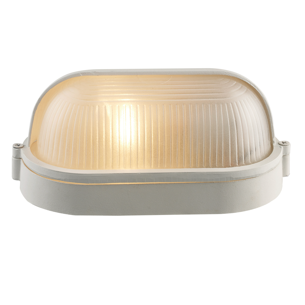 Mesa II Modern Oval 8.5" Downlight Outdoor Wall Lantern - Exterior Bulkhead Fixture