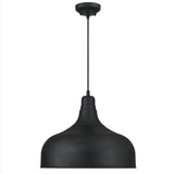 Morton Large Modern Metal Shade 1-Light Industrial Minimalist Pendant