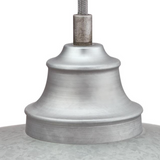 Iron Hill Industrial China Hat Pendant Light in Galvanized Steel 