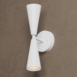 Sedona 2-Light White Pinhole Cone Sconce