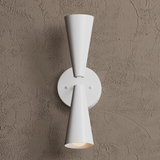Sedona 2-Light White Pinhole Cone Sconce