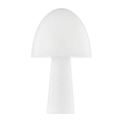 Vicky Modern White Metal Mushroom Dome Table Lamp by Mitzi
