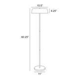 Hakan Modern Black or White MCM Floor Lamp by Lite Source