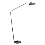 Jerome Modern Black and Gold Arc Floor Lamp by Lite Source
