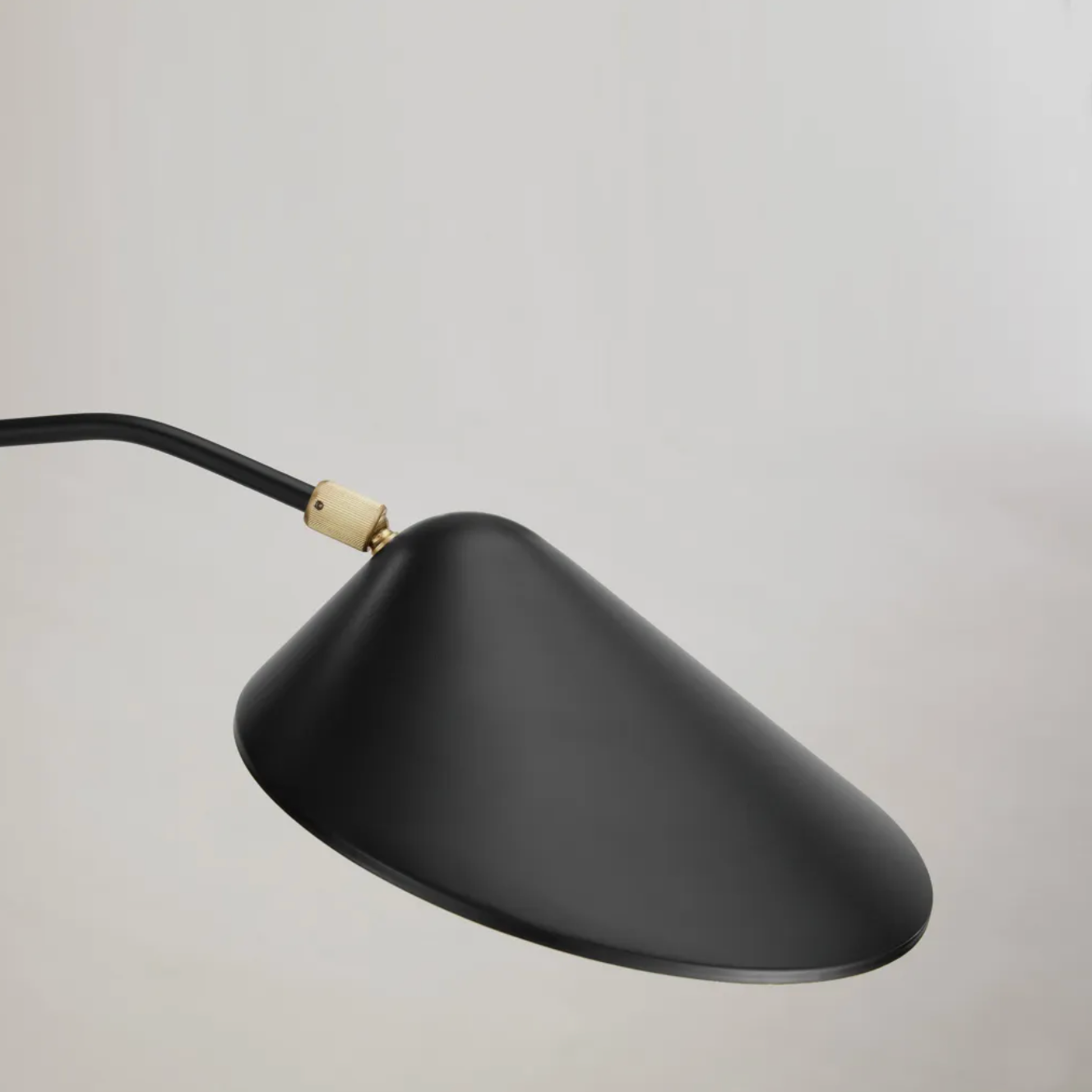 Jerome Modern Black and Gold Arc Floor Lamp by Lite Source