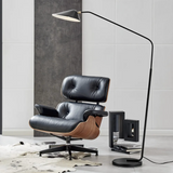 Jerome Modern Black and Gold Arc Floor Lamp by Lite Source