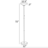 Sappho Black Dimmable Modern LED Torchiere Floor Lamp