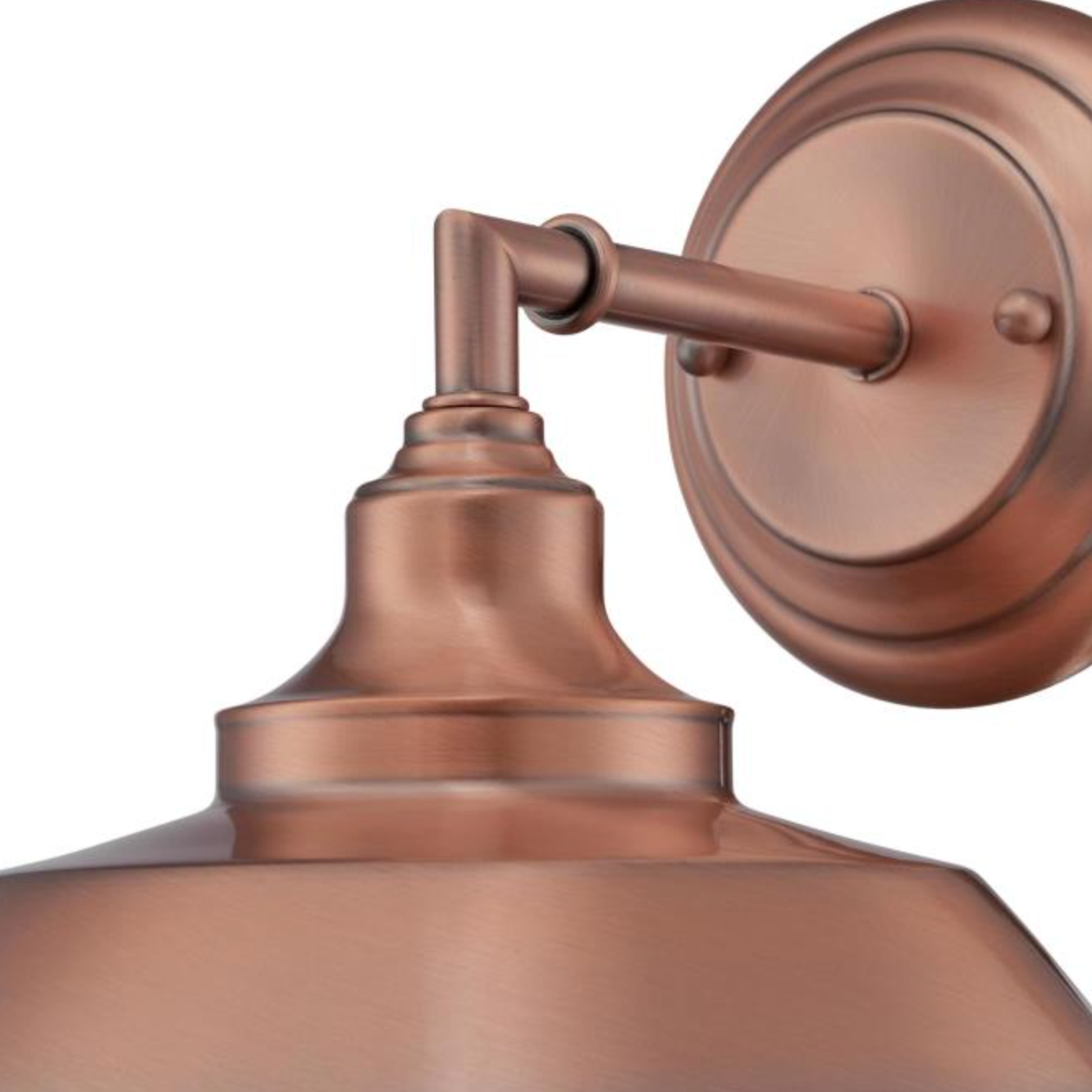 Iron Hill Farmhouse Industrial China Hat Copper Wall Sconce