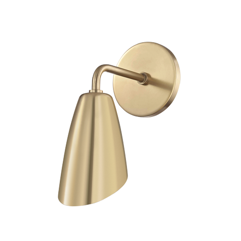 Kai 1-Light Wall Sconce in Modern Brass