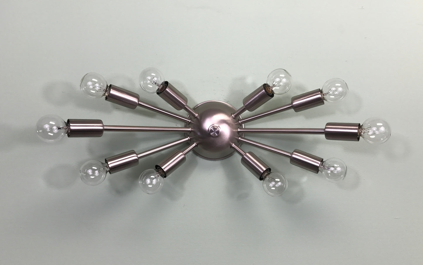 Midcentury Modern Sputnik Wall Sconce Light Satin Nickel