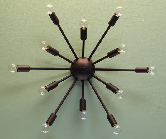 24" Midround Sputnik Wall Sconce Light Rubbed Bronze