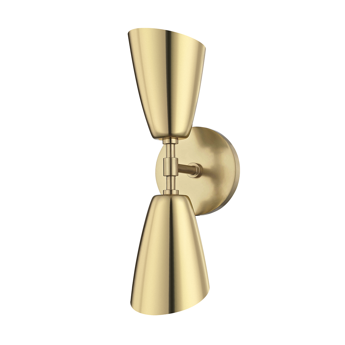 Kai 2-Light Wall Sconce in Modern Brass