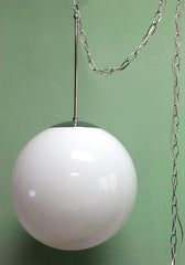 16" Modern Acrylic Globe Swag Pendant Plug-In Light Fixture