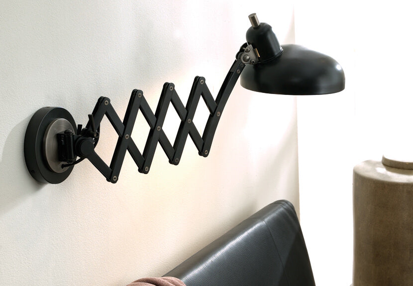 Bruno Swing Arm Wall Sconce - Bronze Scissor Arm Adjustable Wall Sconce by Robert Abbey