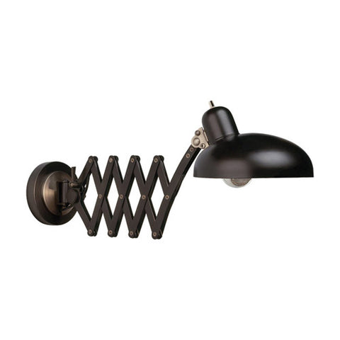 Bruno Swing Arm Wall Sconce - Bronze Scissor Arm Adjustable Wall Sconce by Robert Abbey