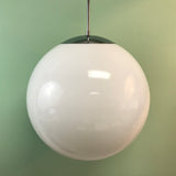 18" White Acrylic Globe Pendant Light by Practical PropsCustom 20" White Acrylic MCM Globe Pendant Light by Practical Props